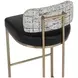 Sylvara Bravo Black and Halton Birch Performance Fabric Bar Stool