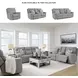 Biscoe Pewter Performance Fabric Power Recliner