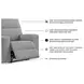 Biscoe Pewter Performance Fabric Power Recliner