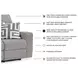 Biscoe Pewter Performance Fabric 88" Power Reclining  Sofa