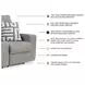 Biscoe Pewter Performance Fabric 78" Power Reclining Console Loveseat
