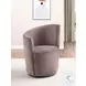 Nueva Blush Swivel Curved Backrest Accent Chair