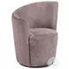 Nueva Blush Swivel Curved Backrest Accent Chair