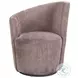 Nueva Blush Swivel Curved Backrest Accent Chair