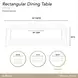 La Marisia Creamy Pearl 100" Extendable Rectangular Dining Table