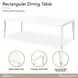 La Marisia Creamy Pearl 100" Extendable Rectangular Dining Table