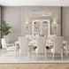 La Marisia Creamy Pearl 100" Extendable Rectangular Dining Table