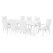 La Marisia Creamy Pearl 100" Extendable Rectangular Dining Table