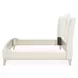 La Marisia Champagne Gold and Tranquil California King Upholstered Panel Bed with USB Charging