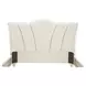 La Marisia Champagne Gold and Tranquil California King Upholstered Panel Bed with USB Charging