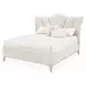 La Marisia Tranquil and Champagne Gold King Upholstered Bed with USB Charging