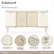 La Marisia Creamy Pearl Sideboard with Adjustable Shelves