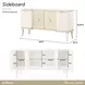 La Marisia Creamy Pearl Sideboard with Adjustable Shelves