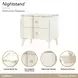 La Marisia Creamy Pearl 2 Drawer Nightstand