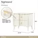 La Marisia Creamy Pearl 2 Drawer Nightstand