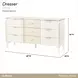 La Marisia Creamy Pearl 9 Drawer Dresser