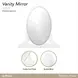 La Marisia Creamy Pearl Oval Vanity Mirror