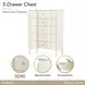 La Marisia Creamy Pearl 5 Drawer Chest
