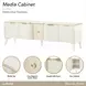 La Marisia Creamy Pearl 80" Media Cabinet