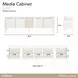 La Marisia Creamy Pearl 80" Media Cabinet