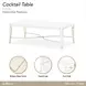 La Marisia Creamy Pearl Rectangular Cocktail Table
