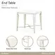 La Marisia Creamy Pearl Rectangular End Table