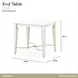 La Marisia Creamy Pearl Rectangular End Table