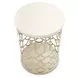 La Marisia Creamy Pearl and Champagne Round Marble End Table
