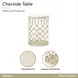 La Marisia Creamy Pearl and Champagne Round Marble End Table