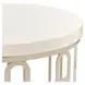 La Marisia Creamy Pearl and Champagne Round Marble End Table
