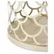 La Marisia Creamy Pearl and Champagne Round Marble End Table