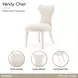 La Marisia Creamy Pearl and Tranquil Vanity Chair