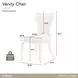 La Marisia Creamy Pearl and Tranquil Vanity Chair