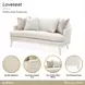 La Marisia Tranquil and Creamy Pearl Chenille 72" Loveseat