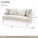 La Marisia Tranquil and Creamy Pearl Chenille 72" Loveseat