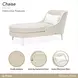 La Marisia Tranquil and Light Champagne 35" Chaise