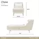 La Marisia Tranquil and Light Champagne 35" Chaise