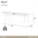 La Marisia Tranquil and Creamy Pearl 61" Accent Bench