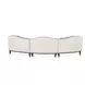 Camellia Field Linen And Warm Pecan 3 Piece Chenille 160" Sofa
