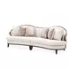 Camellia Field Linen And Warm Pecan 3 Piece Chenille 160" Sofa