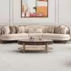 Camellia Field Linen And Warm Pecan 3 Piece Chenille 160" Sofa