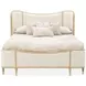 Camellia Field Cornsilk and Caramel Upholstered Panel Bedroom Set with USB Charging