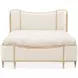 Camellia Field Cornsilk and Caramel Upholstered Panel Bedroom Set with USB Charging
