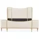 Camellia Field Cornsilk and Caramel Upholstered Panel Bedroom Set with USB Charging
