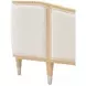 Camellia Field Cornsilk and Caramel King Upholstered Panel Bed with USB Charging