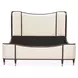Camellia Field Warm Pecan King Upholstered Bed with USB Charging