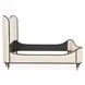 Camellia Field Warm Pecan and Linen Queen Upholstered Panel Bed with USB Charging