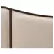 Camellia Field Warm Pecan King Upholstered Bed with USB Charging