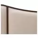 Camellia Field Warm Pecan and Linen Queen Upholstered Panel Bed with USB Charging