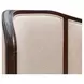 Camellia Field Warm Pecan and Linen Queen Upholstered Panel Bed with USB Charging